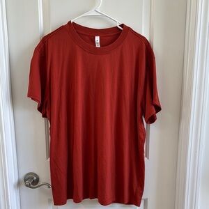 Lululemon all yours cotton tshirt color Aztec brick